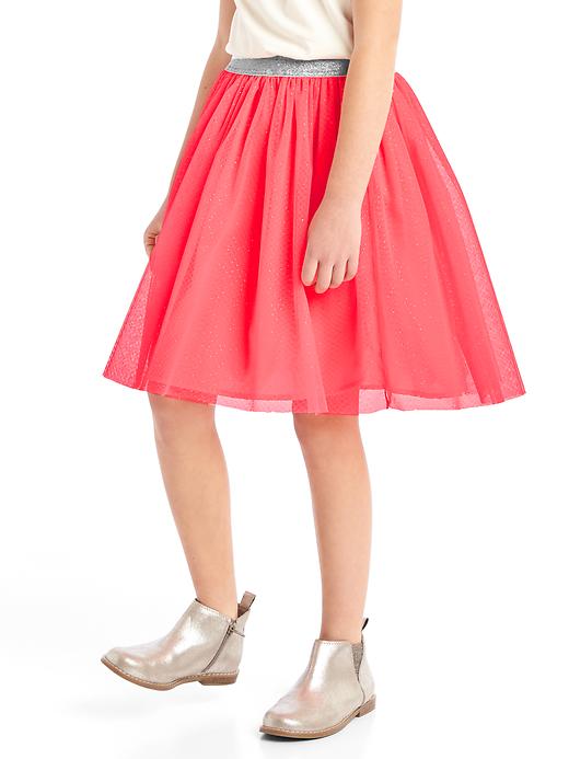 Image number 1 showing, Shimmer waist tulle skirt