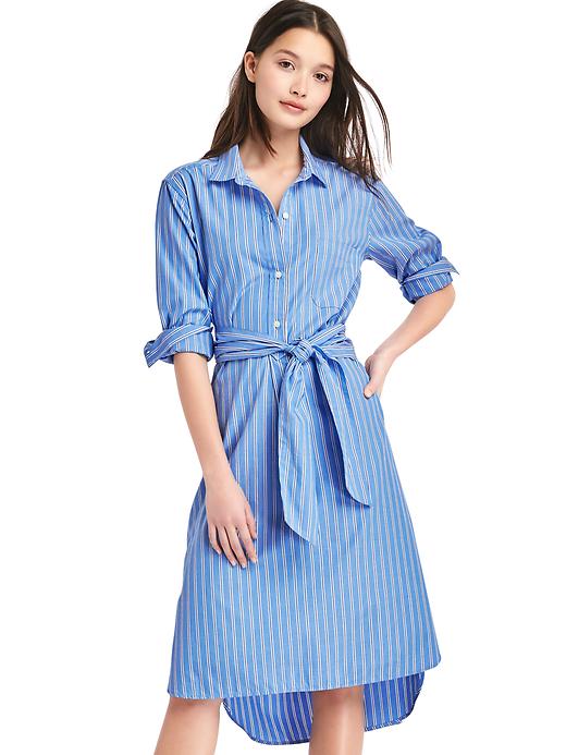 Image number 1 showing, Stripe midi shirtdress