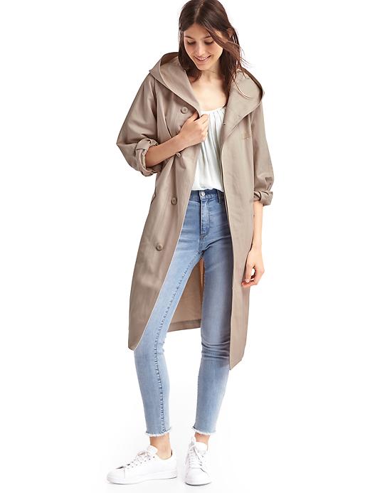 Image number 7 showing, Hooded midi trench