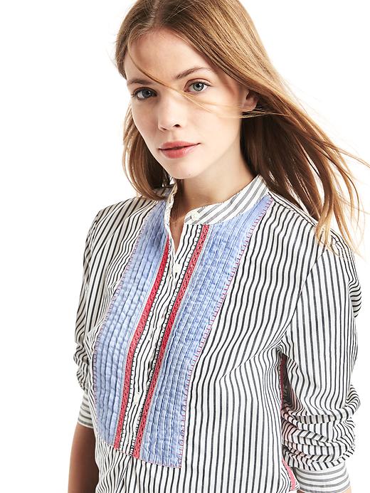 Image number 5 showing, Stripe band collar tunic