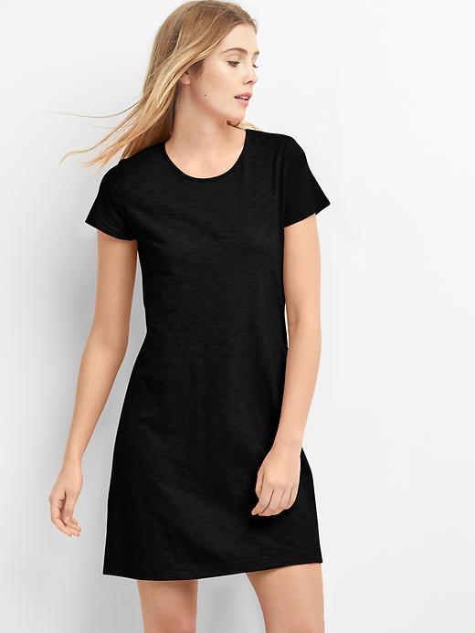 View large product image 1 of 1. Twist-back t-shirt dress