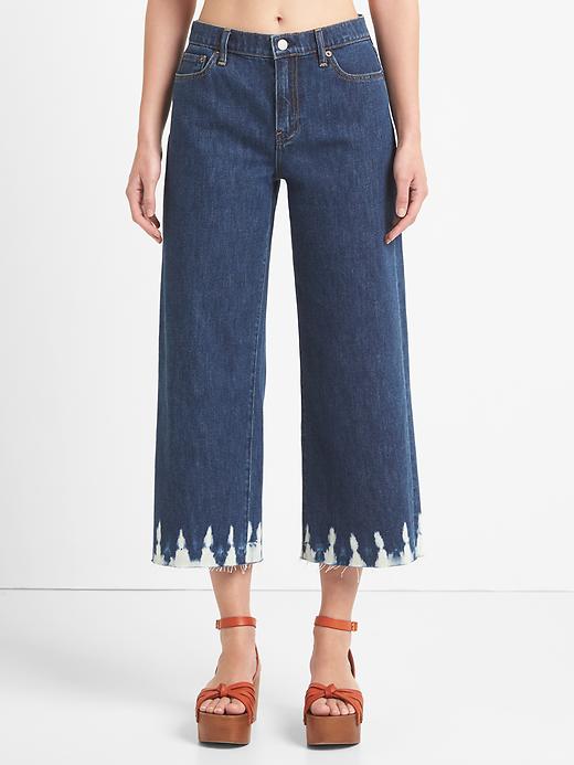 Image number 7 showing, High rise wide-leg shibori jeans