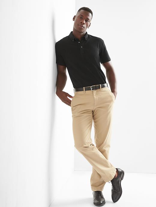 Image number 3 showing, Button down collar pique slim fit polo