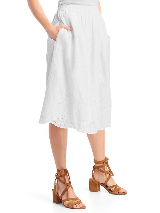 Image number 4 showing, Eyelet midi skirt