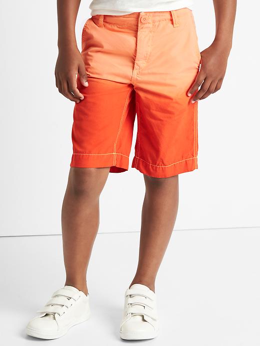 Image number 5 showing, Dip-dye flat front shorts