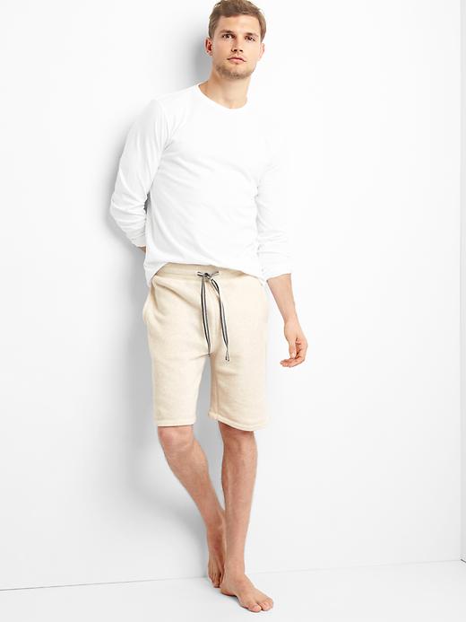 Image number 3 showing, French terry drawstring shorts