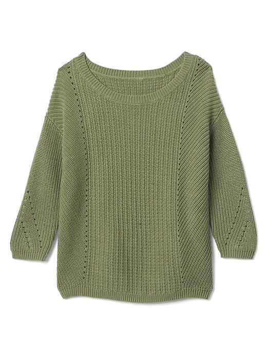 Image number 6 showing, Pointelle boatneck sweater