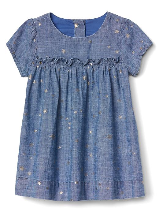 Image number 1 showing, Silver star chambray dress