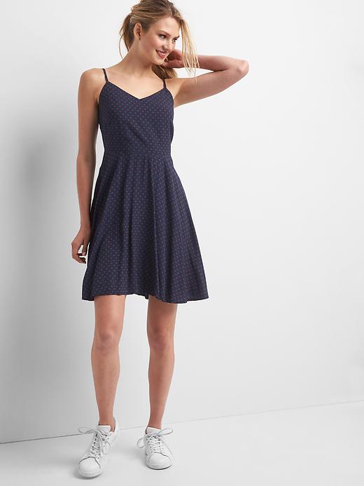 View large product image 1 of 1. Fit and flare cami dress