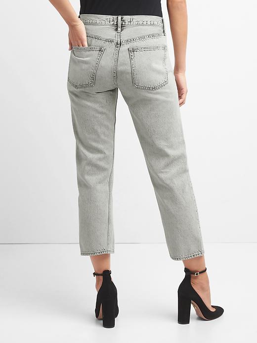 Image number 2 showing, Mid rise vintage straight jeans
