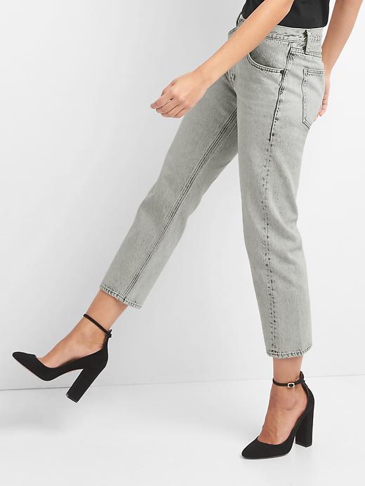 Image number 1 showing, Mid rise vintage straight jeans