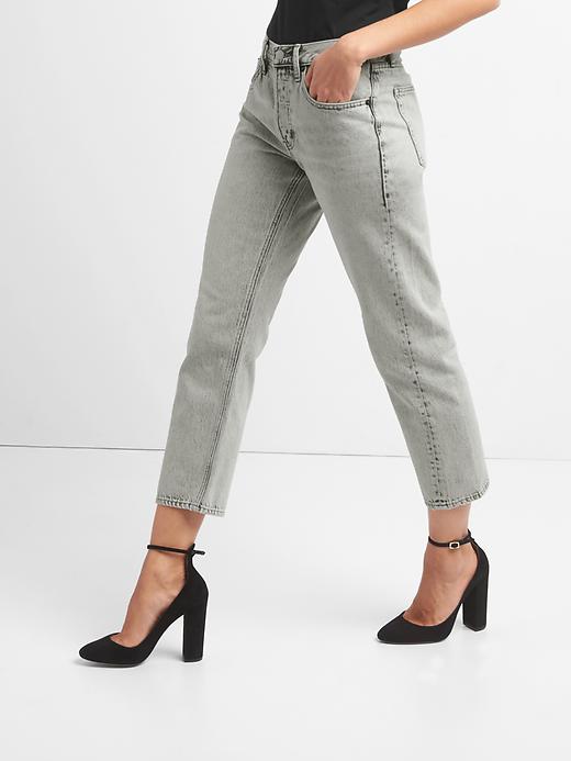 Image number 5 showing, Mid rise vintage straight jeans