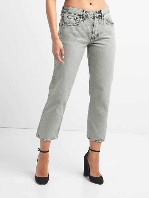 Image number 7 showing, Mid rise vintage straight jeans
