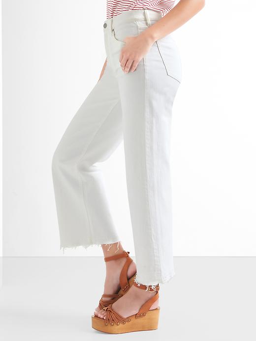 Image number 5 showing, High rise wide-leg jeans