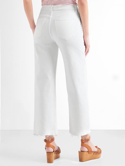 Image number 2 showing, High rise wide-leg jeans