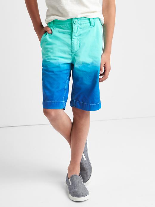 Image number 1 showing, Dip-dye flat front shorts