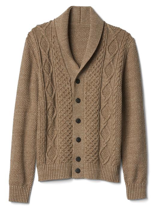 Image number 6 showing, Cable-knit cardigan