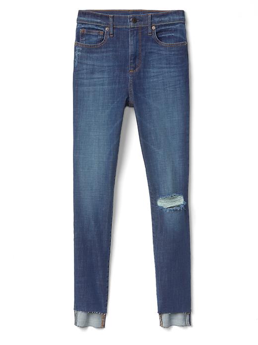 Image number 6 showing, Super High Rise True Skinny Jeans with Step-Hem in 360 Stretch