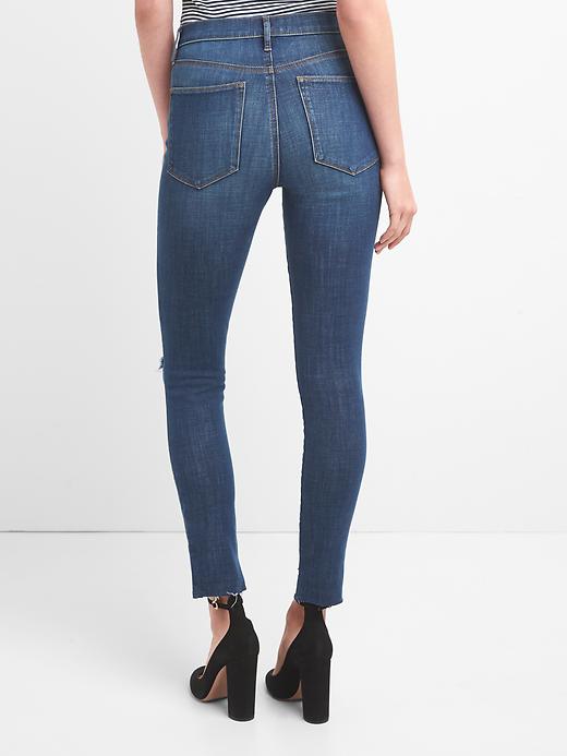 Image number 2 showing, Super High Rise True Skinny Jeans with Step-Hem in 360 Stretch