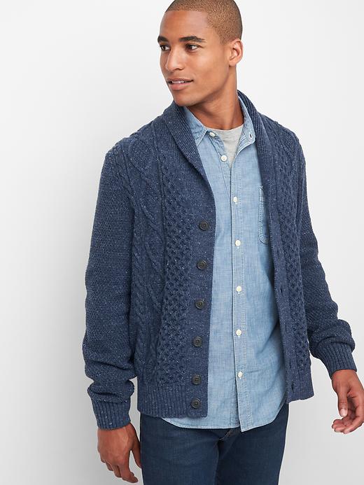 Image number 8 showing, Cable-knit cardigan