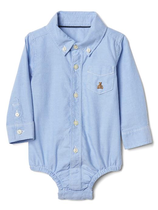 Image number 4 showing, Baby Oxford Button-Up Bodysuit