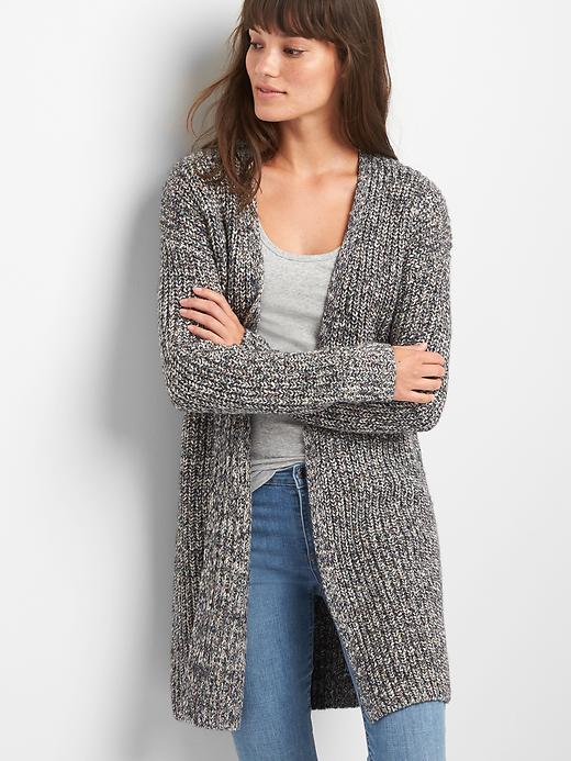 Image number 7 showing, Textured open-front cardigan