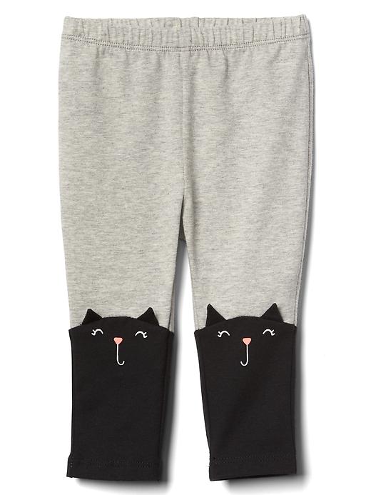 Image number 1 showing, Halloween cat stretch jersey leggings