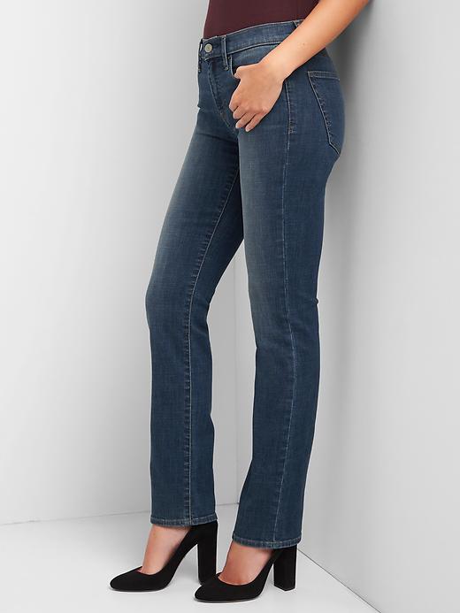Image number 4 showing, Mid Rise Classic Straight Jeans