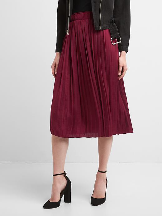 View large product image 1 of 1. Pleated midi skirt