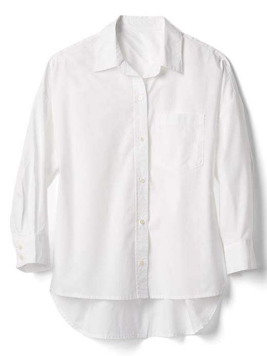 Image number 6 showing, Poplin oversize cocoon shirt