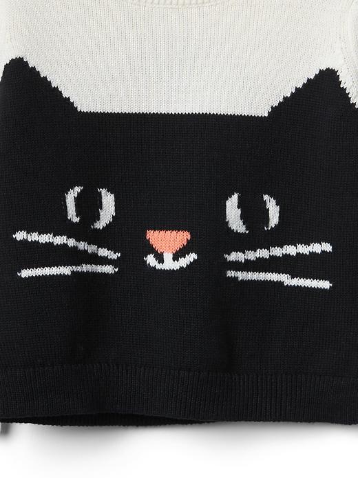 Image number 3 showing, Halloween kitten crew sweater
