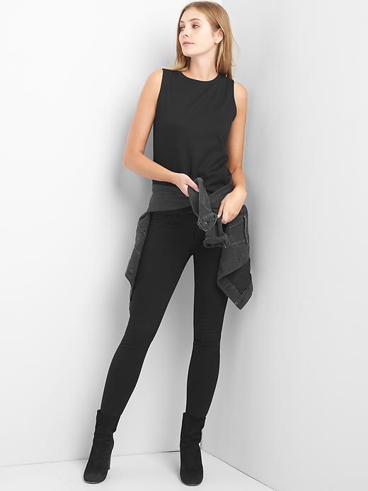 Image number 3 showing, Sleeveless zip shell top