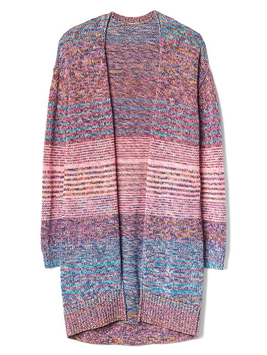 Image number 6 showing, Marled stripe open-front cardigan