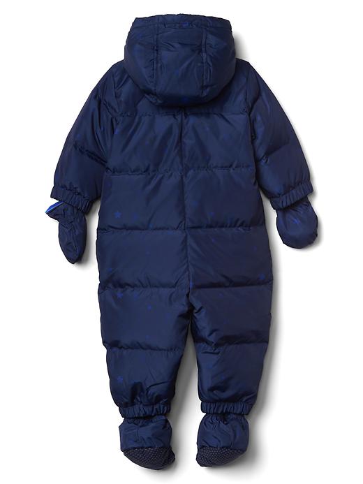 Image number 2 showing, Down starry puffer snowsuit