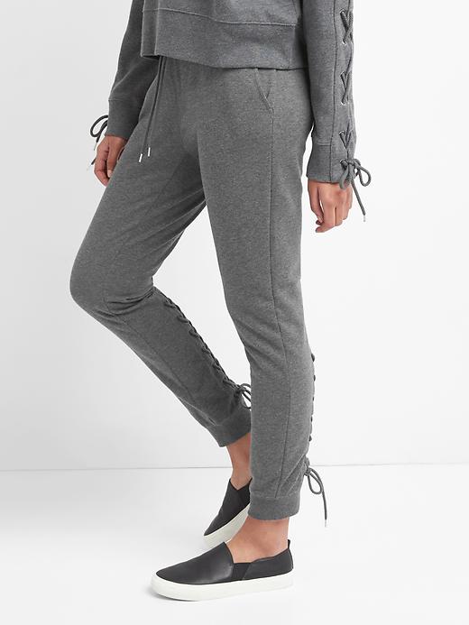 View large product image 1 of 1. Lace-up joggers