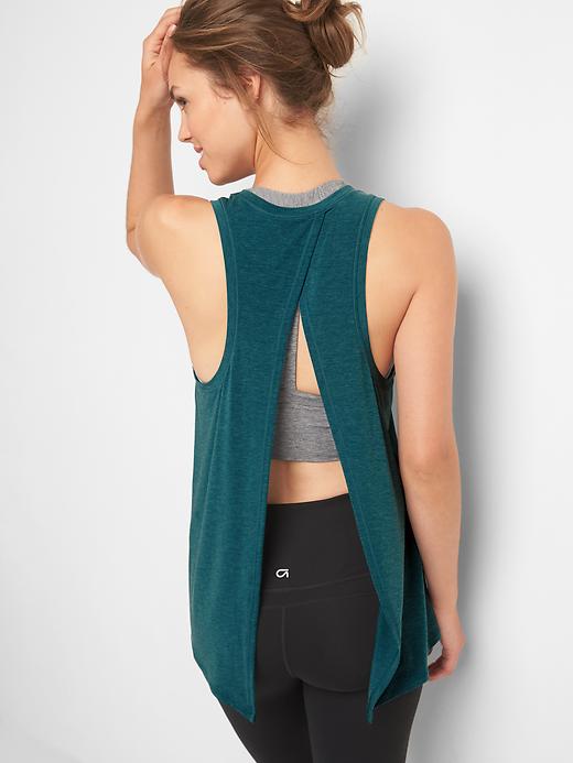 View large product image 1 of 2. GapFit Breathe Open-Back Tank
