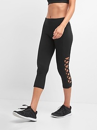View large product image 4 of 7. gFast high rise Blackout cutout capris