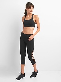 View large product image 5 of 7. gFast high rise Blackout cutout capris