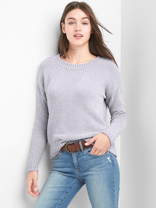 Image number 7 showing, Chenille crewneck sweater