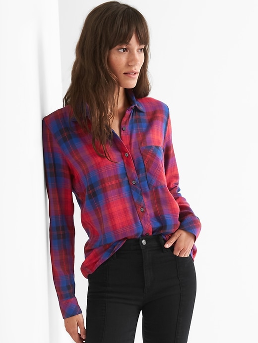 Image number 1 showing, Flannel pocket shirt