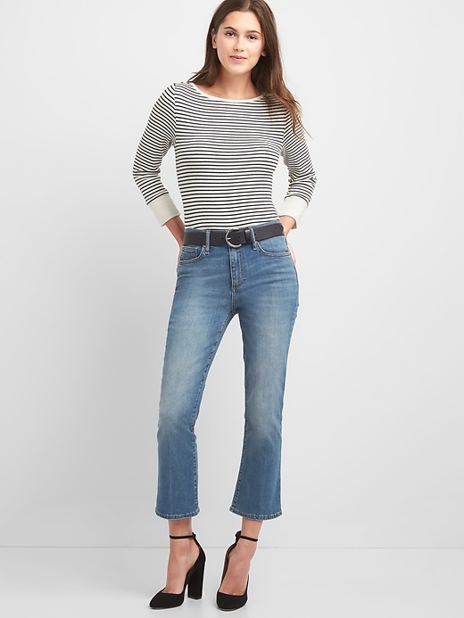 Image number 5 showing, Washwell High Rise Crop Kick Jeans