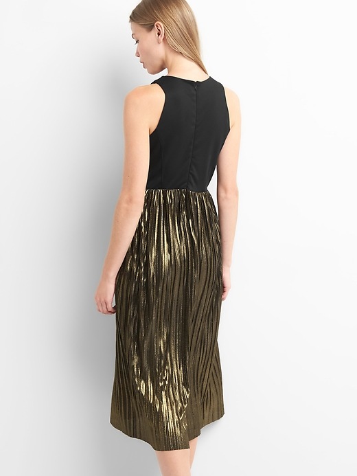 Image number 2 showing, Metallic double-layer dress