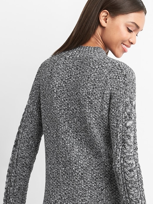 Image number 2 showing, Mockneck cable-knit sweater dress