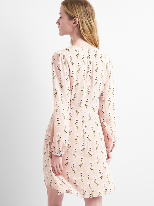 Image number 2 showing, Floral long sleeve fit and flare dress