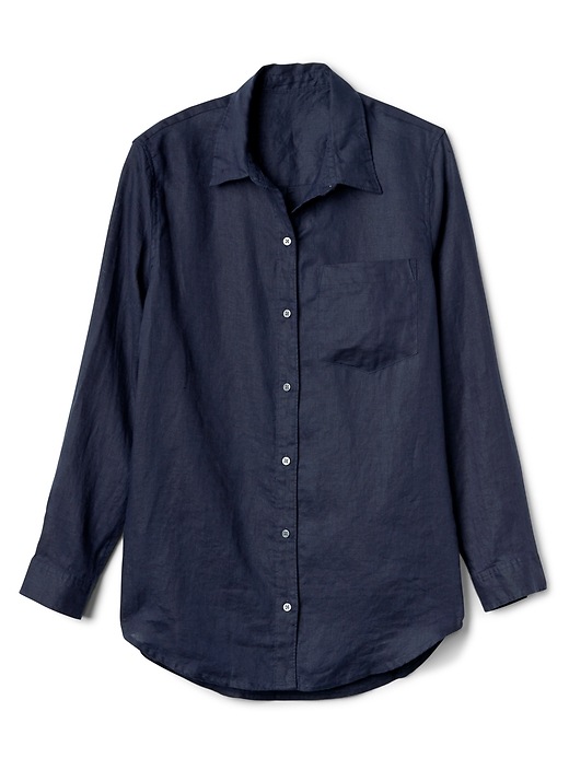 Image number 6 showing, Oversize Boyfriend Shirt in Linen