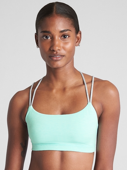 Image number 8 showing, GapFit Breathe Low Support Strappy Sports Bra