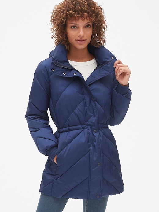 Image number 1 showing, ColdControl Elongated Puffer Jacket with Cinched-Waist