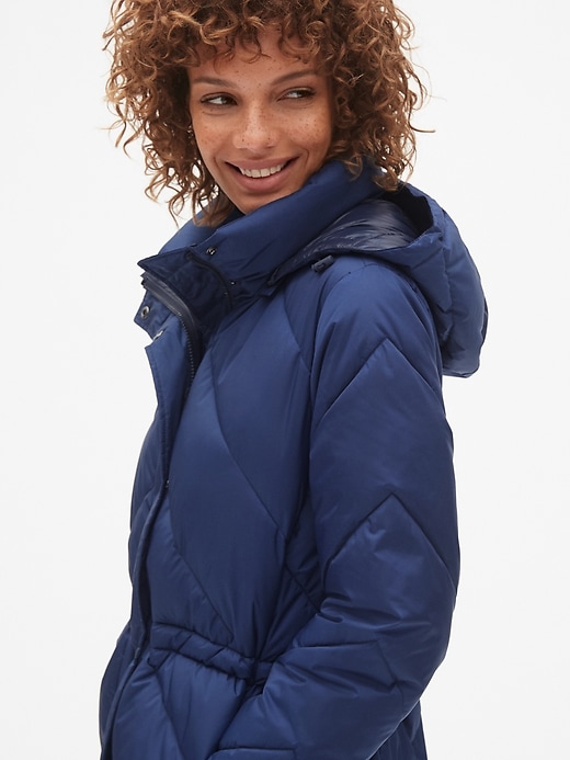 Image number 5 showing, ColdControl Elongated Puffer Jacket with Cinched-Waist