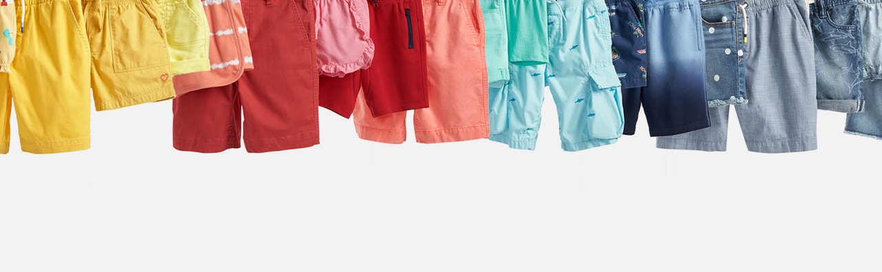 Shorts Shop. All the fits they need. In every color they love.
