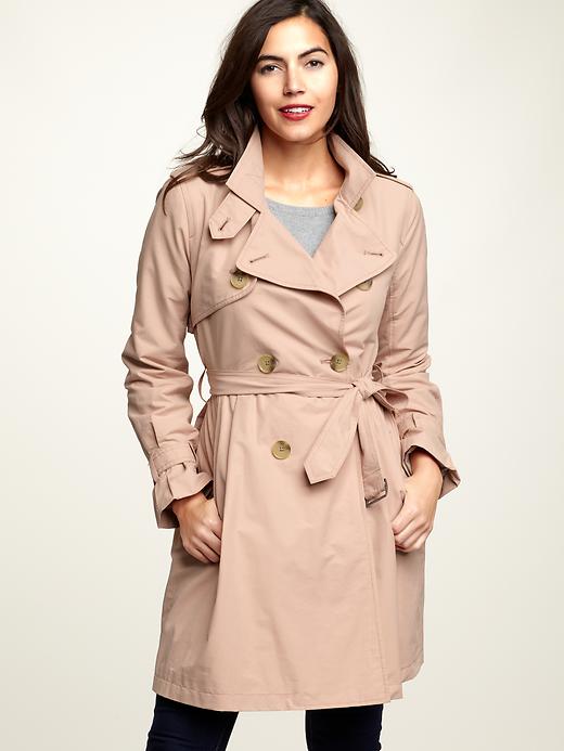 Image number 1 showing, Pleated trench coat